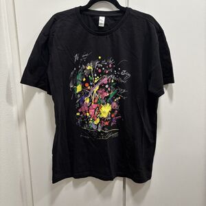 Montreux Jazz Festival Sz XL Jean Tinguely 1982 Black Paint T-shirt